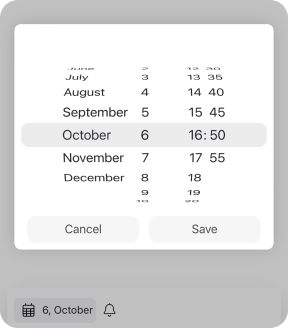 Reminder widget on home screen